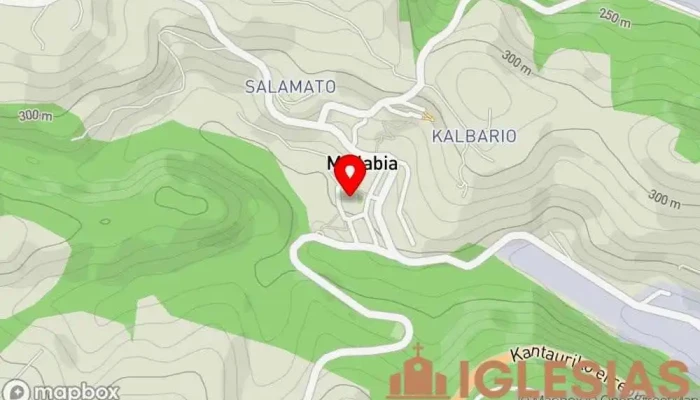 mapa de Andra Mari Eliza Iglesia en Mallabia