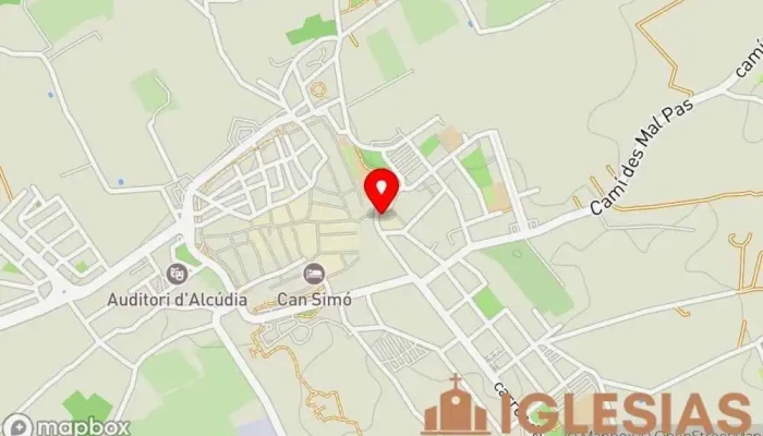 mapa de Bisbat de Mallorca Parroquia en Alcúdia