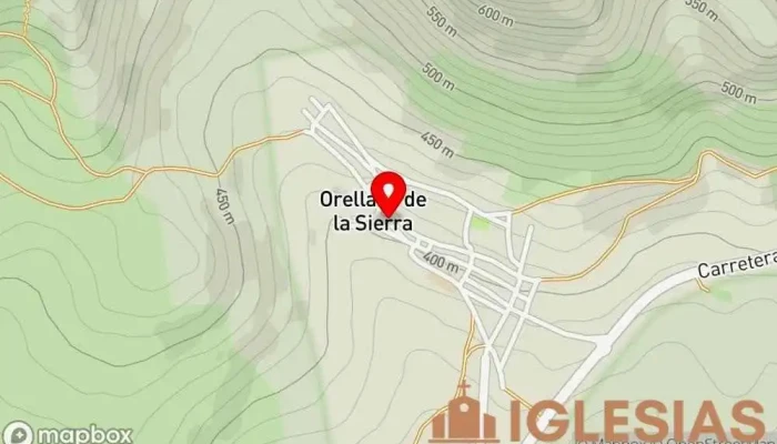 mapa de Calle Iglesia  en Orellana de la Sierra