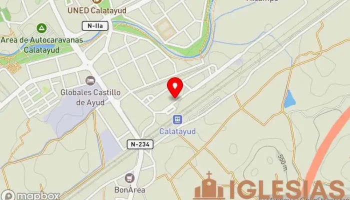mapa de Capilla de la Estación Iglesia en Calatayud