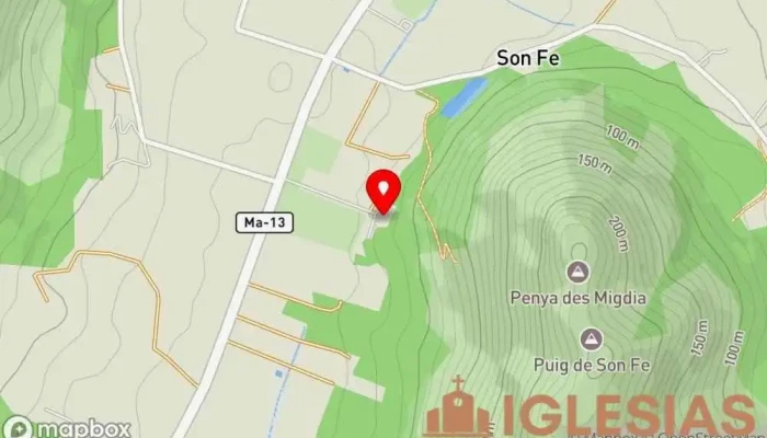 mapa de Casa de Espirutualidad de Son Fe Iglesia en Alcúdia