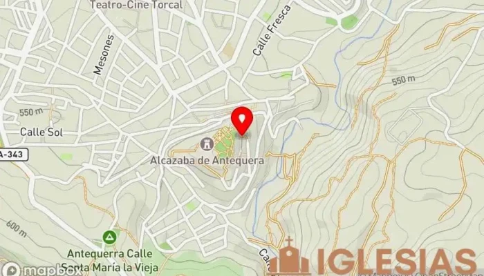 mapa de Colegiata de Santa Maria Museo, Atracción turística en Antequera
