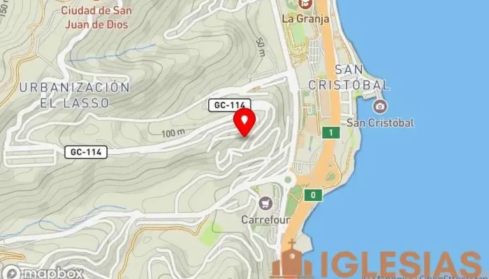 mapa de Complejo Parroquial Nuestra Señora de los Remedios Parroquia en Las Palmas de Gran Canaria