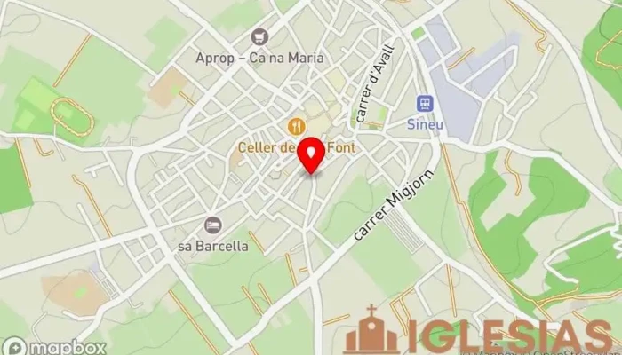 mapa de Eglesia de San José Iglesia en Sineu