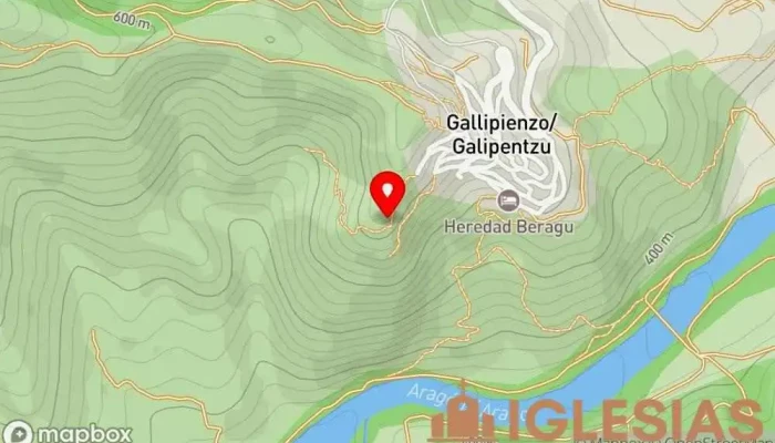 mapa de Ermita de la Concepción Iglesia en Gallipienzo Antiguo
