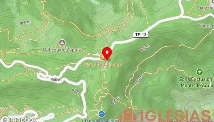 mapa de Ermita de la Cruz del Carmen Iglesia, Atracción turística en La Laguna
