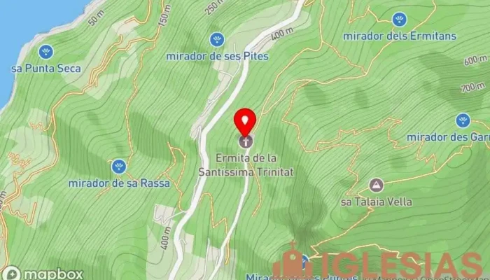 mapa de Ermita de la Trinitat Iglesia, Atracción turística en Valldemossa