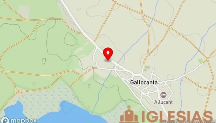 mapa de Ermita de la Virgen de la Soledad Capilla en Gallocanta
