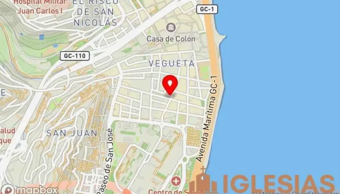 mapa de Ermita de Nuestra Señora de los Reyes Iglesia en Las Palmas de Gran Canaria