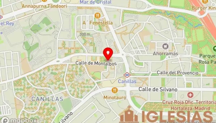mapa de Ermita de San Blas Iglesia en Madrid