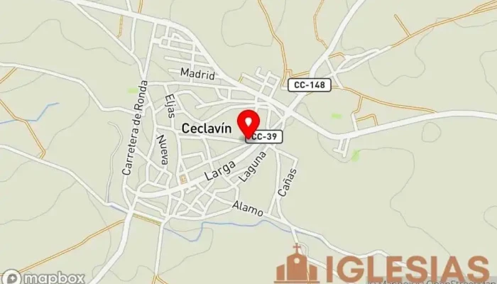 mapa de Ermita de San Diego Iglesia en Ceclavín