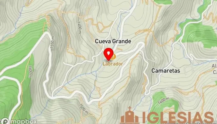 mapa de Ermita de San Juan Bautista Iglesia en Vega de San Mateo