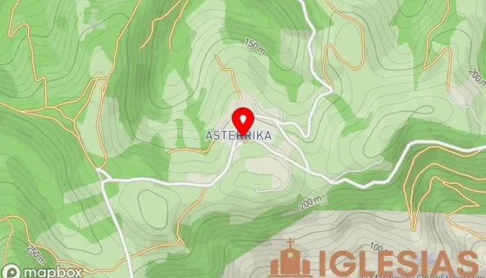 mapa de Ermita de San Lorenzo de Asterrika Iglesia en Asterrika