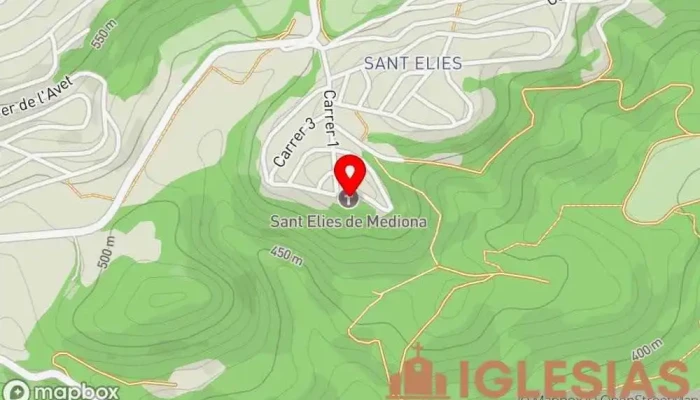 mapa de Ermita de Sant Elies Iglesia en Barcelona