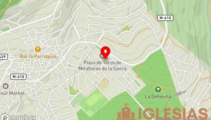 mapa de Ermita del Padre Rivero Iglesia católica en Miraflores de la Sierra