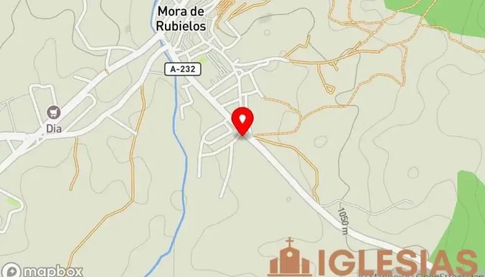 mapa de Ermita San Miguel Iglesia en Mora de Rubielos