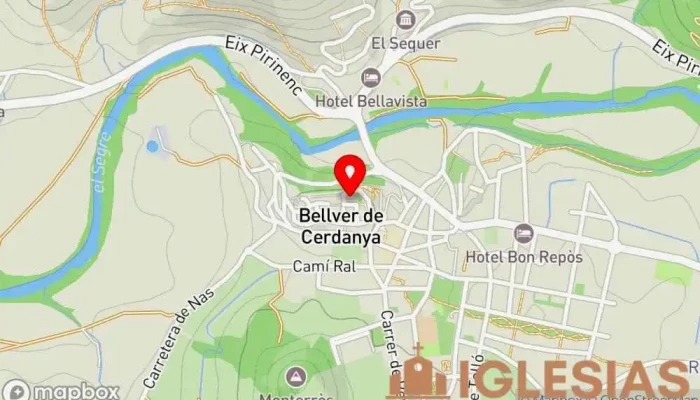 mapa de Esglesia de bellver de cerdanya Iglesia en Bellver de Cerdanya