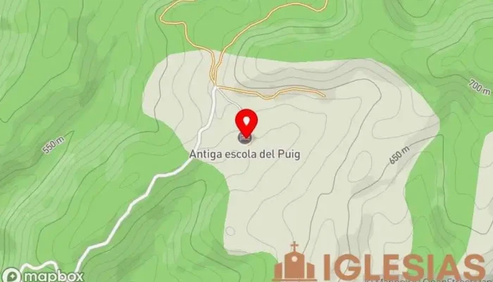 mapa de Església de Sant Andreu del Puig de Rialb Iglesia en Lleida