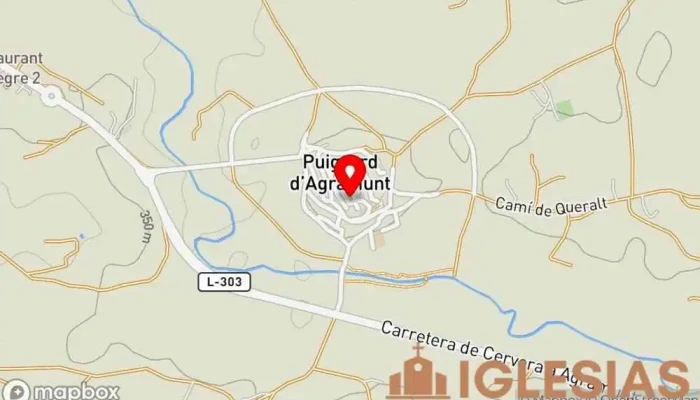mapa de Església de Sant Pere Iglesia en Puigverd d'Agramunt