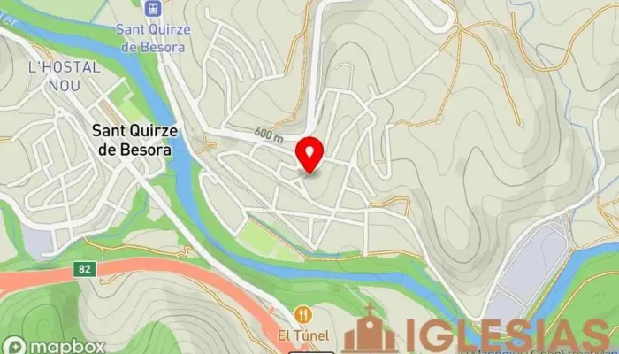 mapa de Església de Sant Quirze i Santa Julita Iglesia en Sant Quirze de Besora