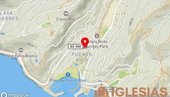 mapa de Evangeliska Turistkyrkan Iglesia en Mogán