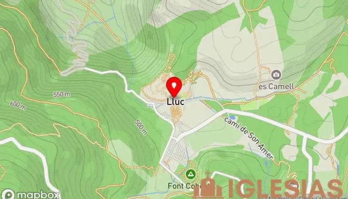 mapa de Hospedería Santuario de Lluc Hotel, Santuario en Lluc