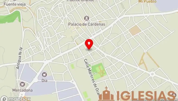 mapa de Iglesia asambleas de Dios Iglesia en Ocaña