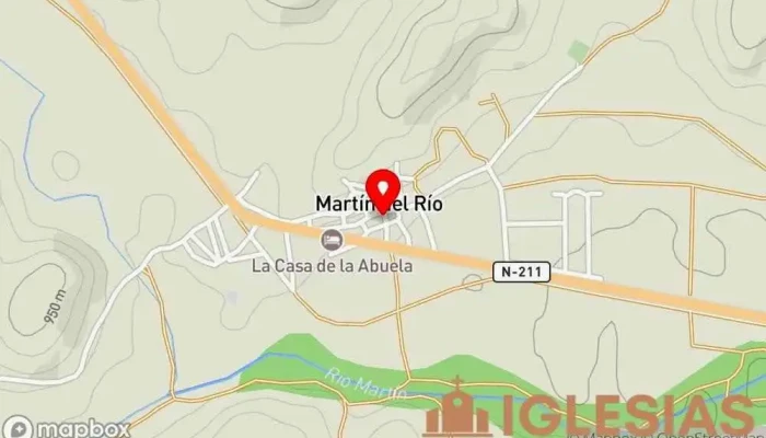 mapa de Iglesia católica de La Asunción de nuestra señora Lugar de culto en Martín del Río