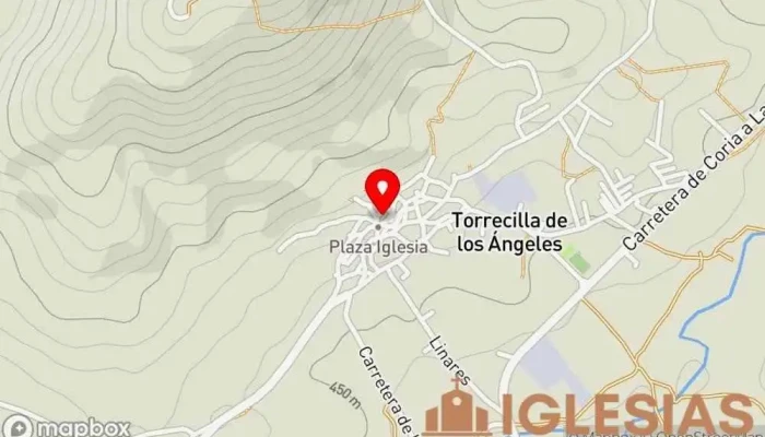 mapa de Iglesia católica de Nuestra Señora de la Asunción Lugar de culto en Torrecilla de los Ángeles