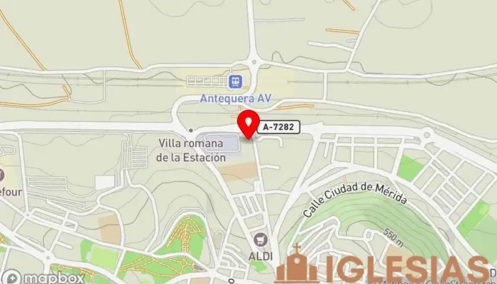 mapa de Iglesia comunidad cristiana Iglesia en Antequera