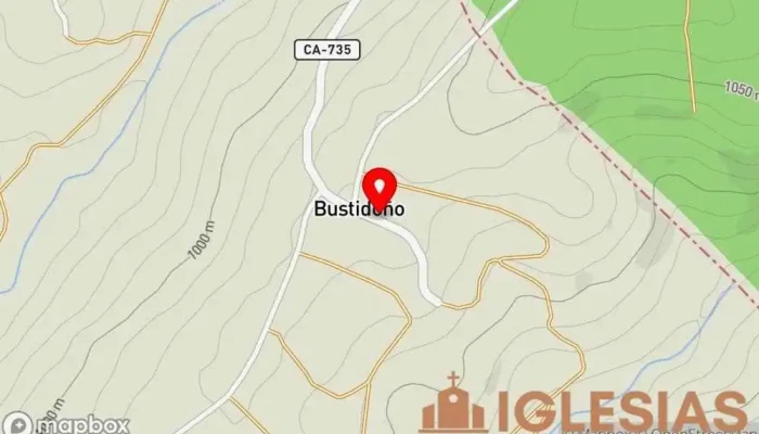 mapa de Iglesia de Bustidoño Iglesia en Bustidoño