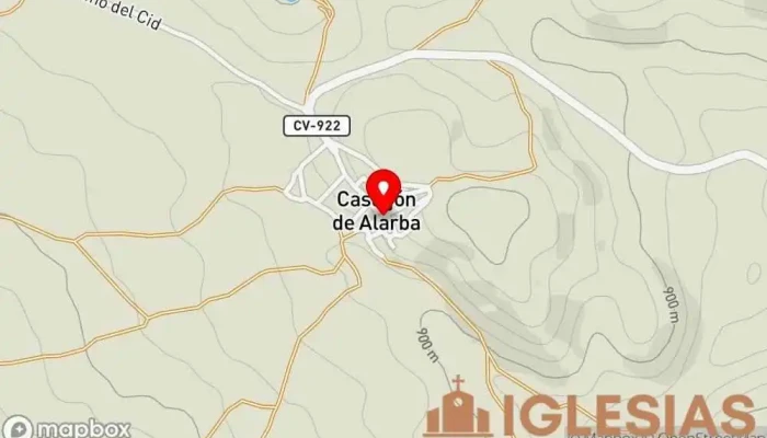 mapa de Iglesia de Castejón de Alarba Iglesia católica en Castejón de Alarba