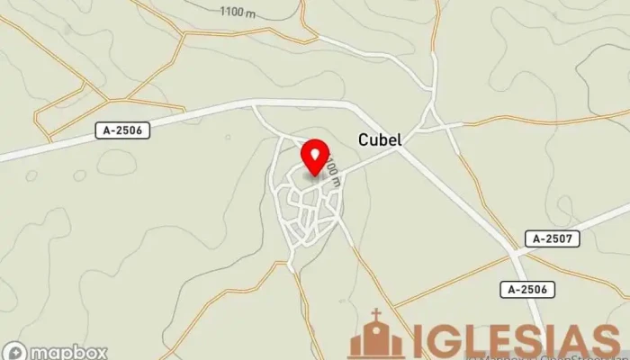 mapa de Iglesia de Cubel Iglesia en Cubel