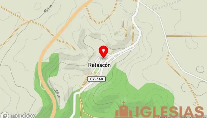 mapa de Iglesia de la Asunción de la Virgen Iglesia católica en Retascón