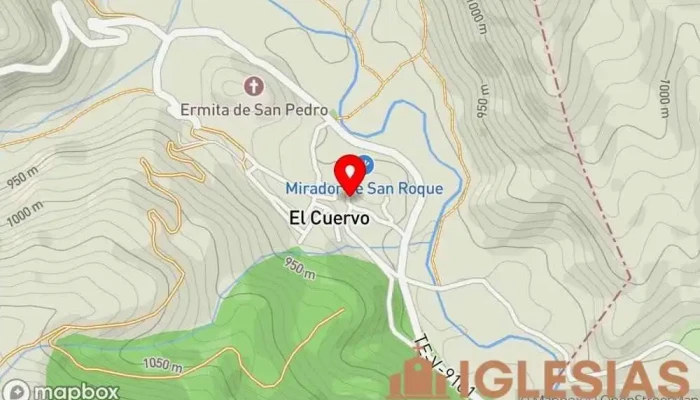 mapa de Iglesia de la Asunción de Nuestra Señora, El Cuervo Iglesia católica en El Cuervo