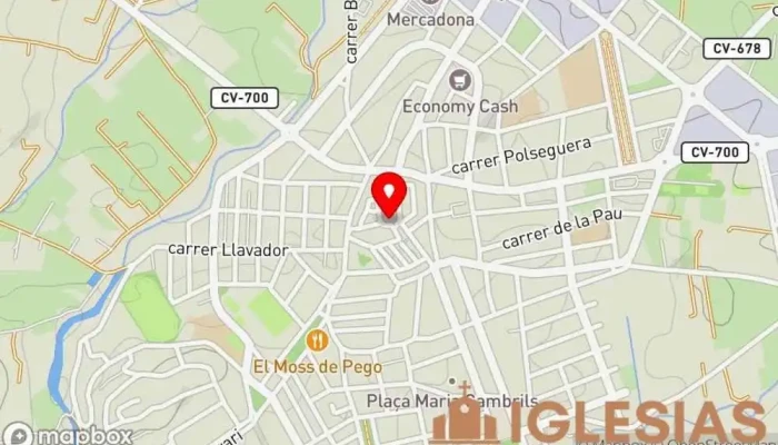 mapa de Iglesia de la Asunción de Nuestra Señora Iglesia católica en Pego