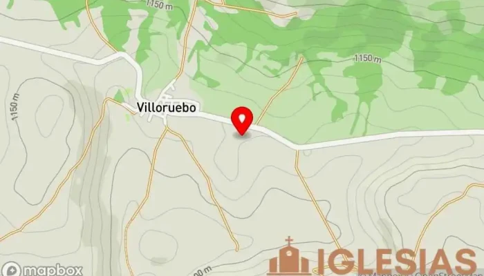mapa de Iglesia de La Asunción Iglesia en Villoruebo