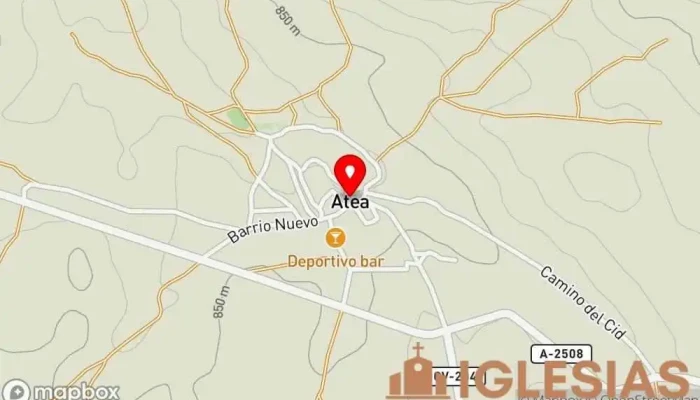 mapa de Iglesia de la Asunción Iglesia en Atea
