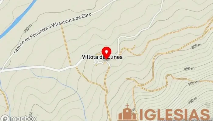 mapa de Iglesia de La Purísima Iglesia católica en Villota de Elines