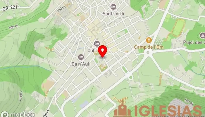 mapa de Iglesia de la Virgen del Rosario Iglesia en Pollença