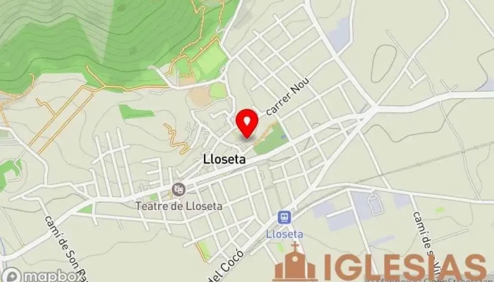 mapa de Iglesia de Lloseta Iglesia en Lloseta