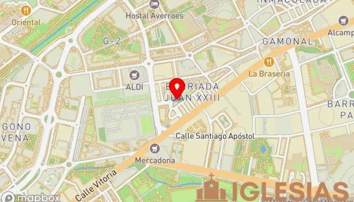 mapa de Iglesia de Nuestra Señora de Fátima Iglesia católica en Burgos