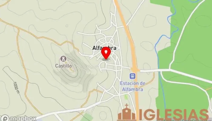 mapa de Iglesia de Nuestra Señora de la Asunción, Alfambra Iglesia católica en Alfambra