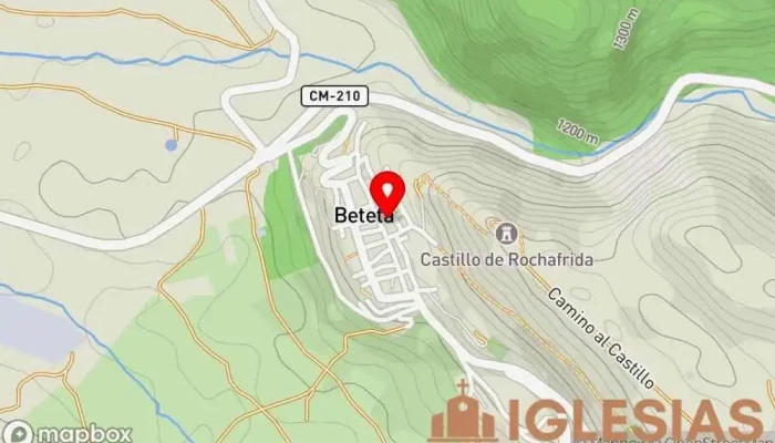 mapa de Iglesia de Nuestra Señora de la Asunción Iglesia católica en Beteta