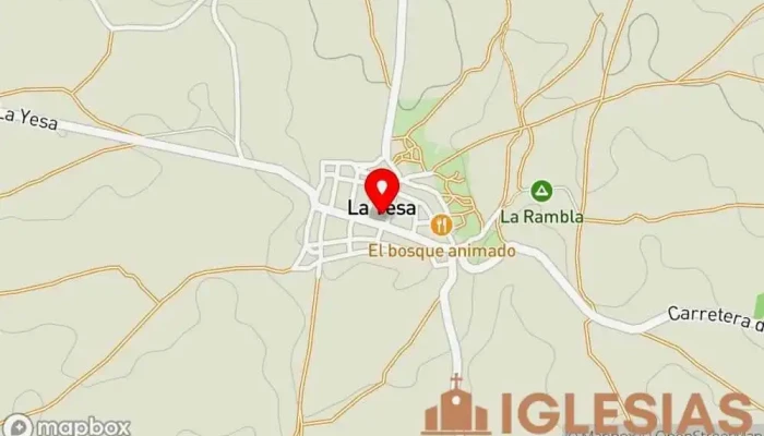 mapa de Iglesia de Nuestra Señora de los Ángeles Iglesia católica en La Yesa