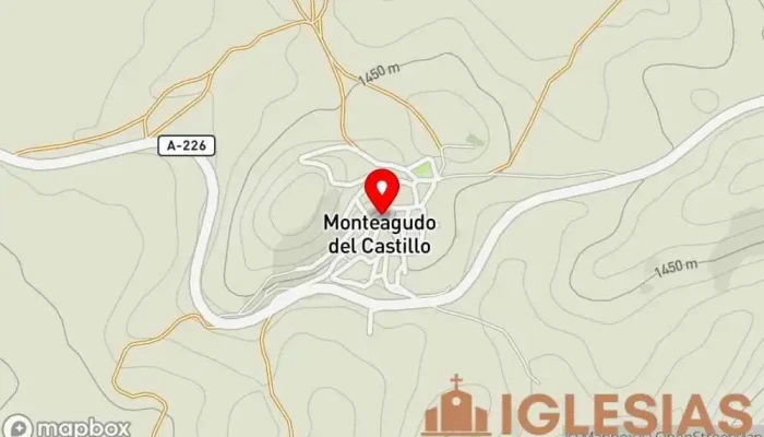 mapa de Iglesia de Nuestra Señora de los Ángeles, Monteagudo del Castillo Iglesia católica en Monteagudo del Castillo
