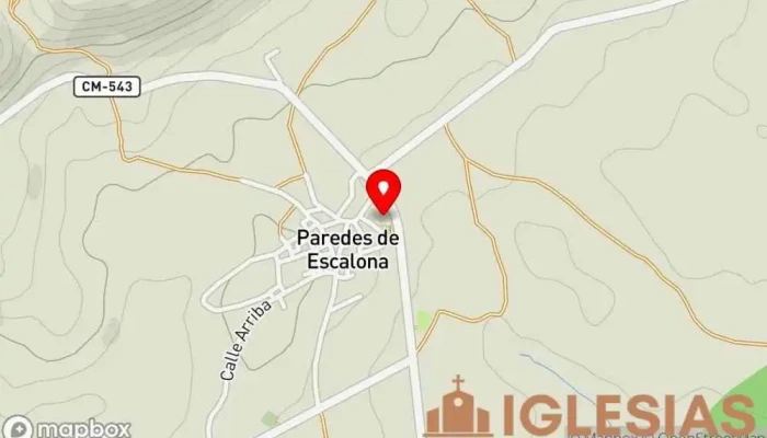 mapa de Iglesia de Paredes de Escalona Iglesia en Paredes de Escalona