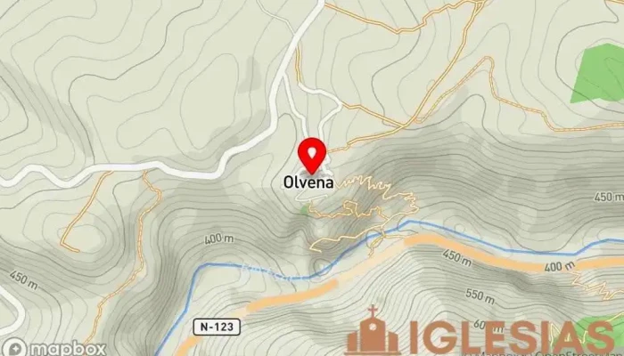 mapa de Iglesia de Purificación de Nuestra Señora Iglesia católica en Olvena