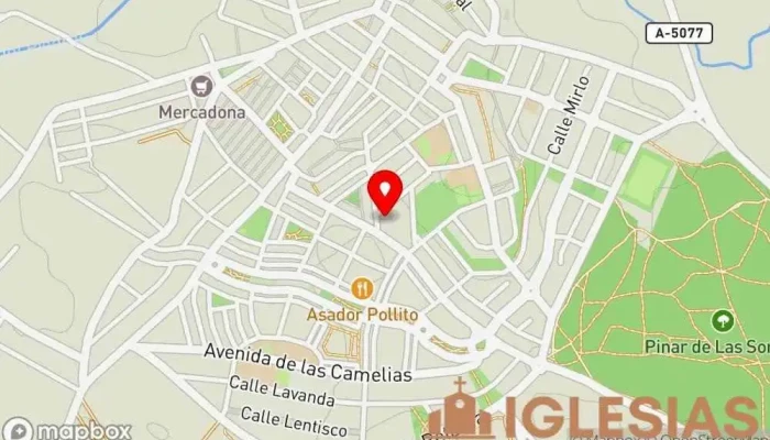 mapa de Iglesia de San Agustín Iglesia católica en Aljaraque