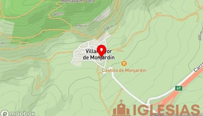 mapa de Iglesia de San Andrés Apóstol Iglesia en Villamayor de Monjardín